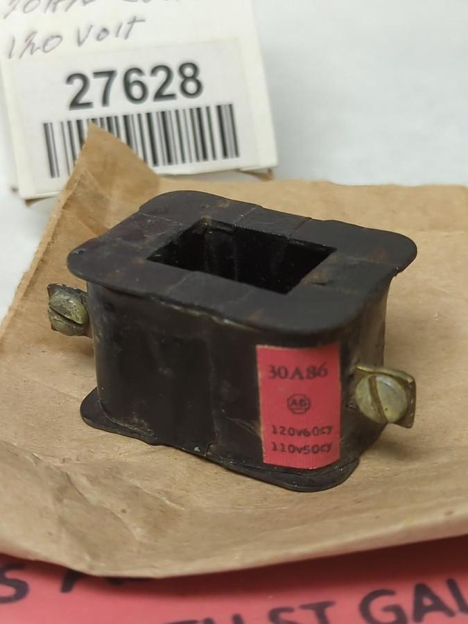 Used ALLEN-BRADLEY,30A86,COIL 120V 60CY 110V 50CY LOT OF 2 PRE-OWNED