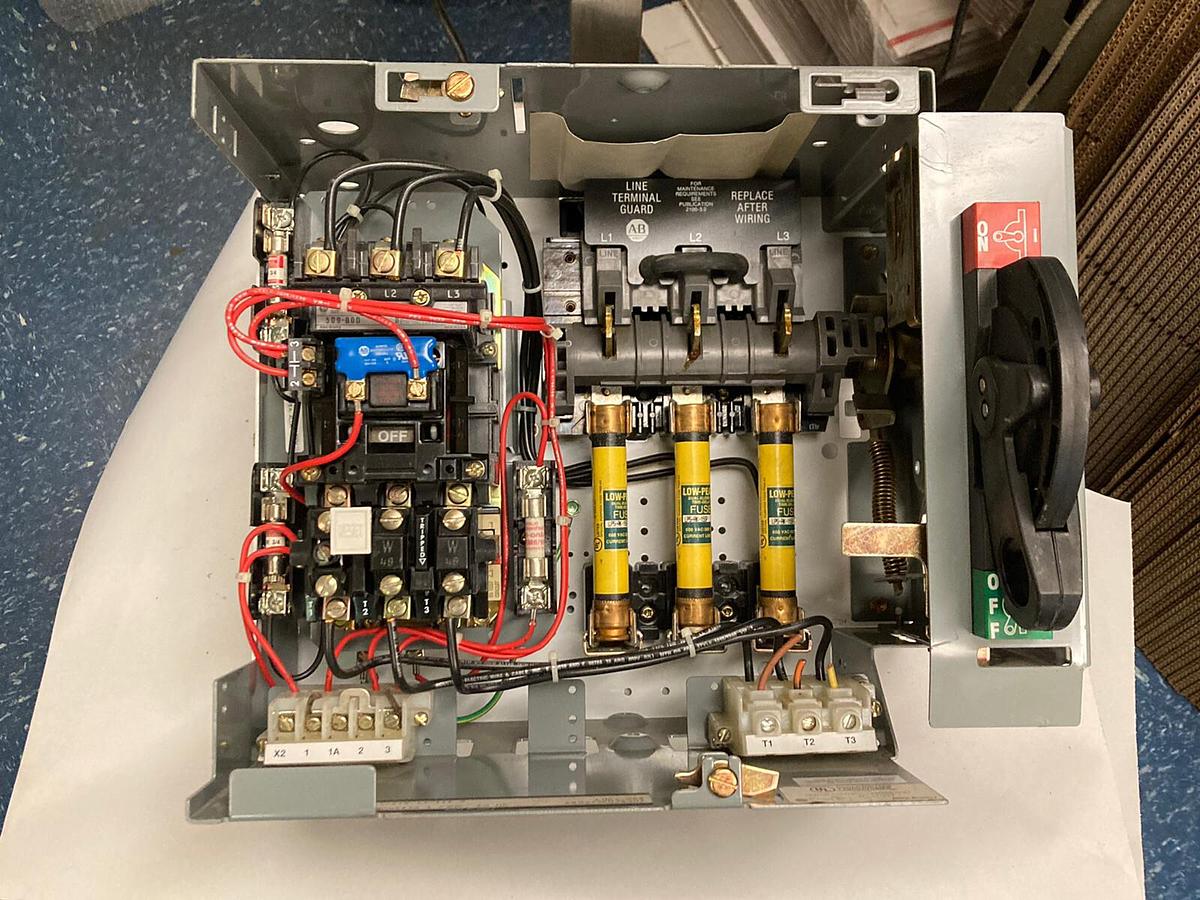 Used Allen-Bradley,2100 2112B,Size 1  Fused MCC 12 INCH Starter Feeder Bucket