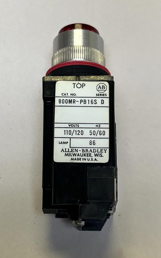 ALLEN BRADLEY,800MR-PB16RAS,ILLUMINATED PUSH BUTTON NOS