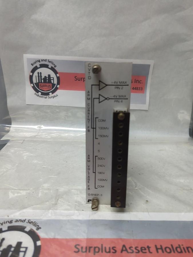 Used RELIANCE ELECTRIC,0-051831-3,CURRENT VOLTAGE TRANSDUCER BOARD NOS