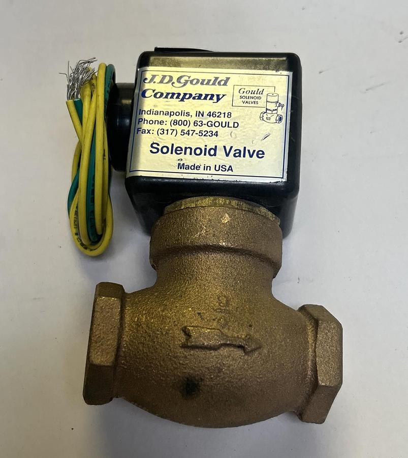 J.D GOULD,M-1-3T,SOLENOID VALVE 3/4 INCH 120V NOS