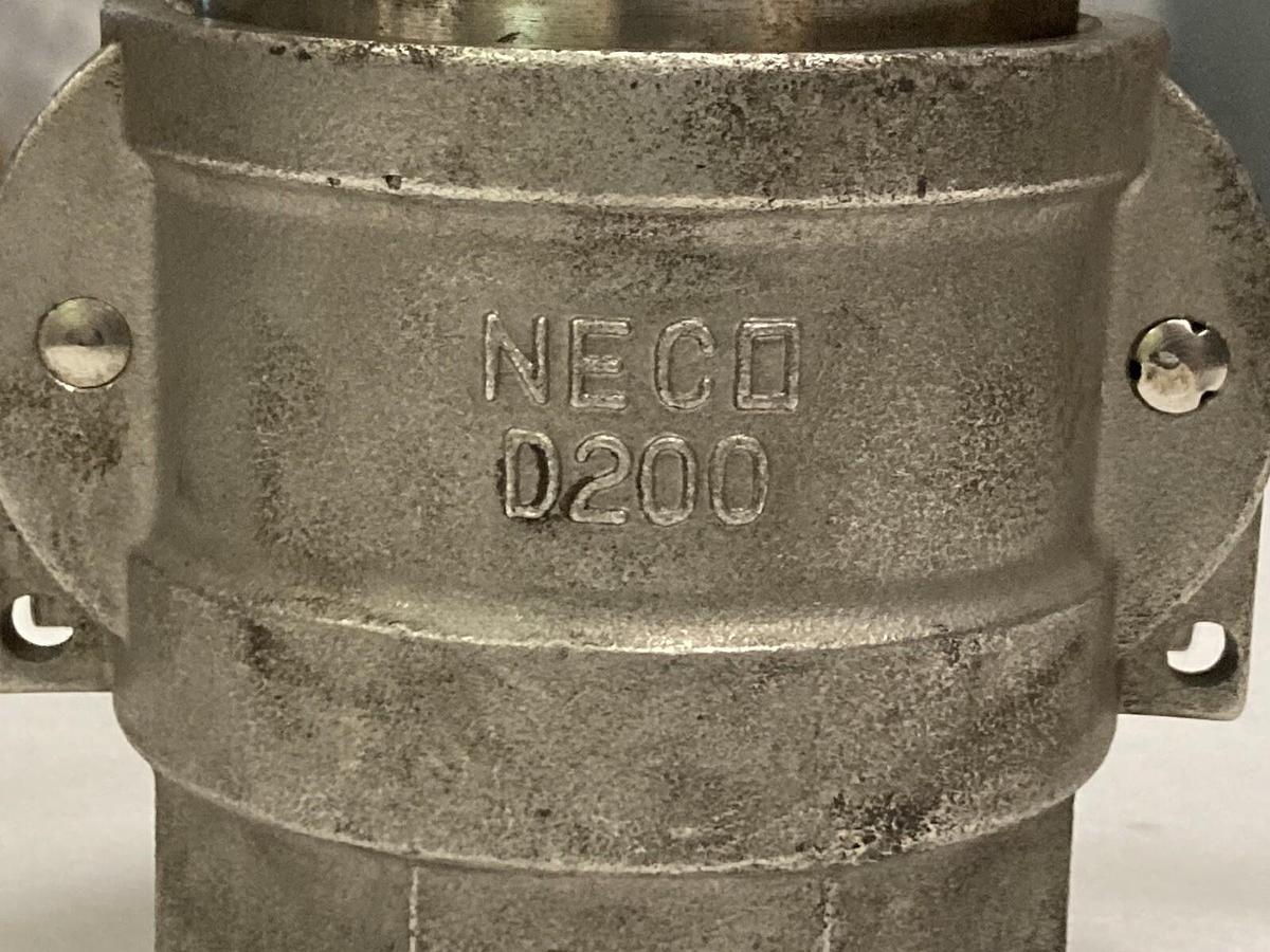 Used Neco,D200,Cam Lock Coupling 2 INCH 150 PSI 316 SS