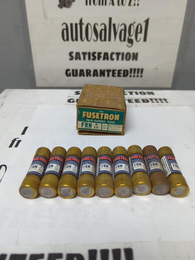 COOPER BUSSMANN,FRN-8/10,FUSETRON FUSES..BOX OF 9..NOS