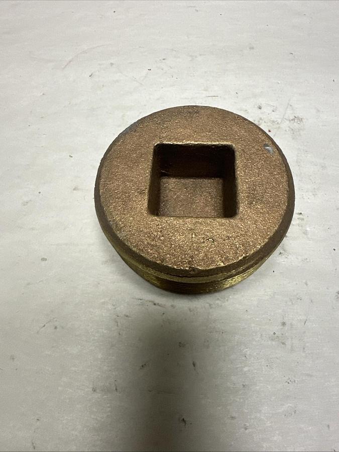 Brass Plug,2-1/2",Threaded Male Countersunk