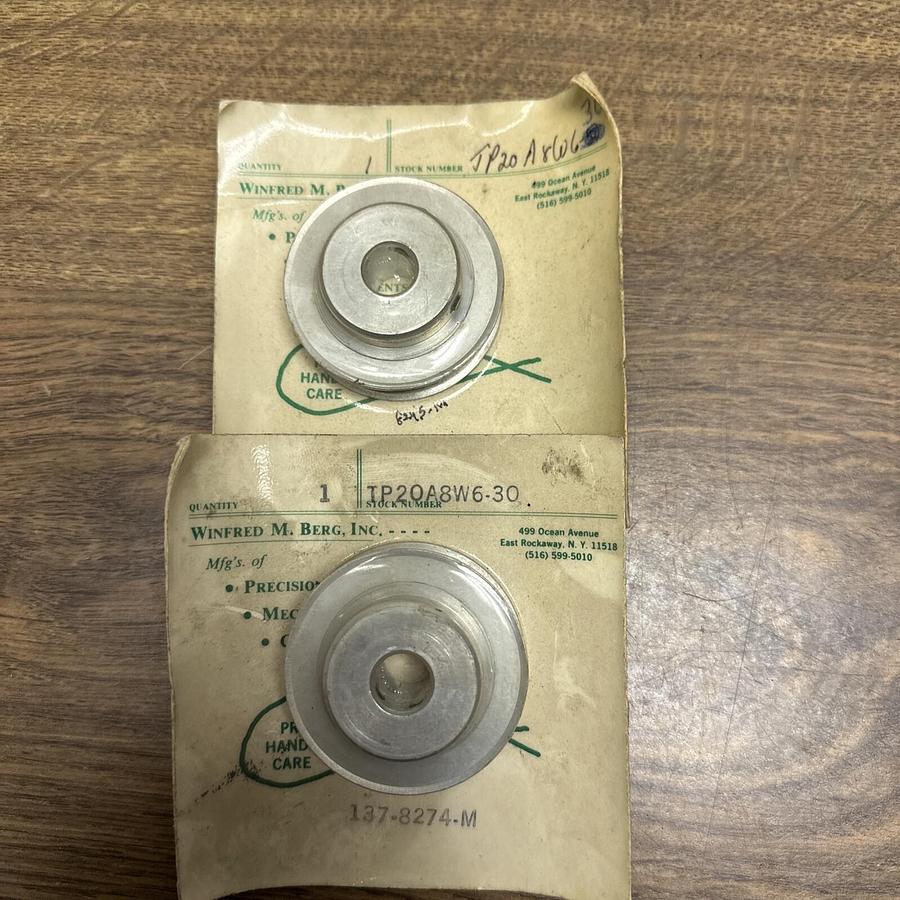 Used Winfred M Berg,TP20A8W6-30,Timing Pulley LOT of 2