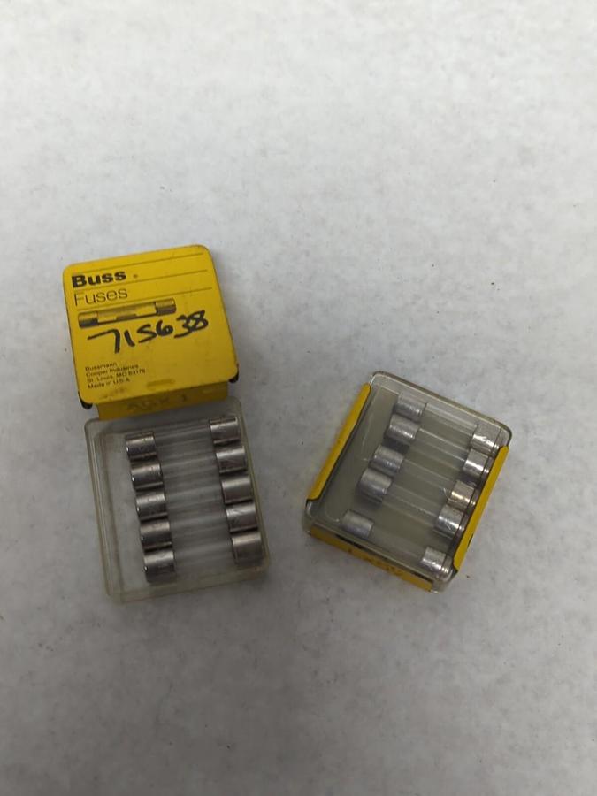 COOPER BUSSMANN,AGX-1,CARTRIDGE FUSE 1 AMP LOT OF 10 NOS
