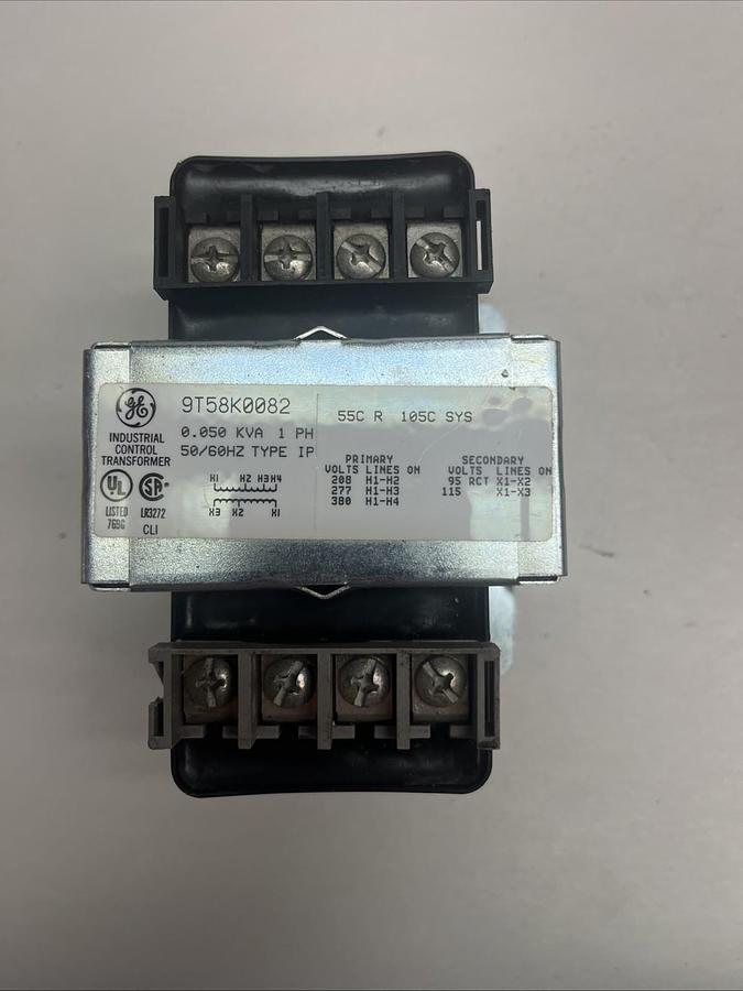 GE,9T58K0082,CONTROL TRANSFORMER .05KVA HV 208 277 LV 115V