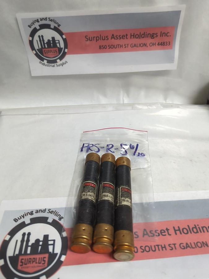 Used COOPER BUSSMANN,FRS-R-5-6/10,FUSETRON 5-6/10 AMP FUSE LOT OF 3 PRE-OWNED