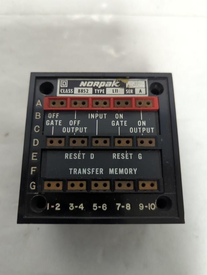 Used SQUARE D,8852-L11,NORPAK SERIES A TRANSFER MEMORY PRE-OWNED