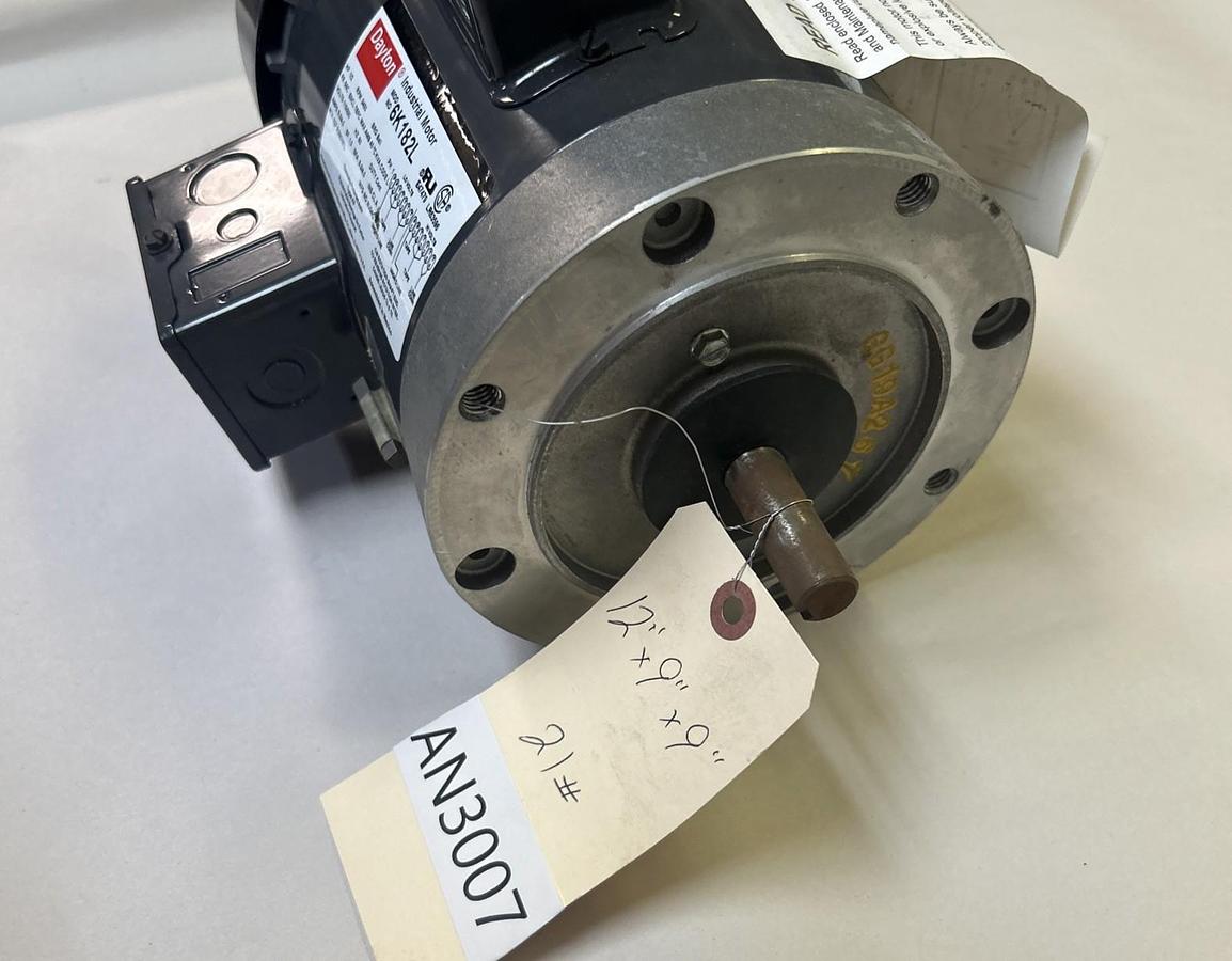 DAYTON,6K182L,INDUSTRIAL MOTOR 1/2HP 115/230V 3450RPM 1PH 56C FRAME