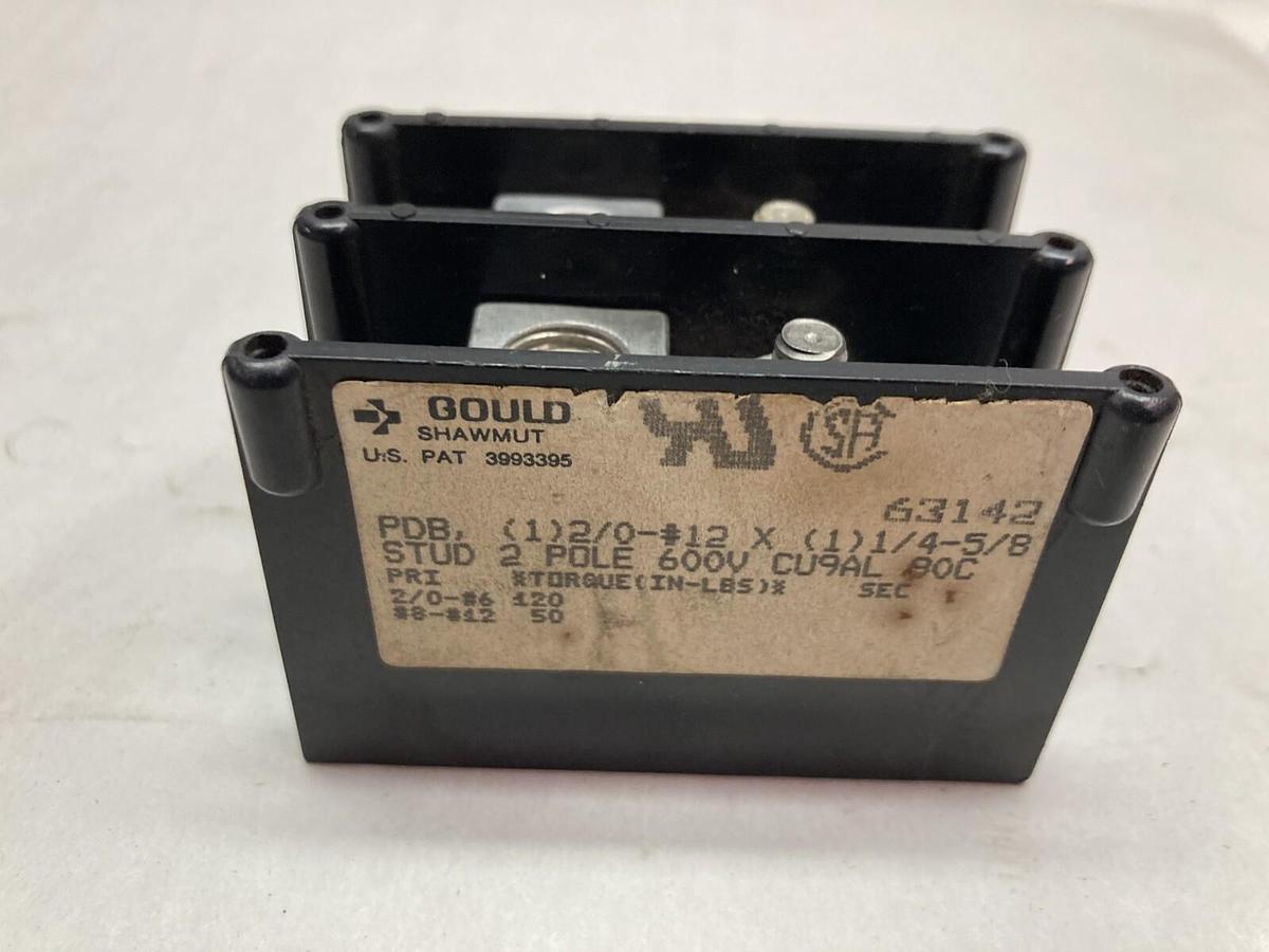 Used Gould Shawmut,63142,2-Pole Fuse Holder 600V