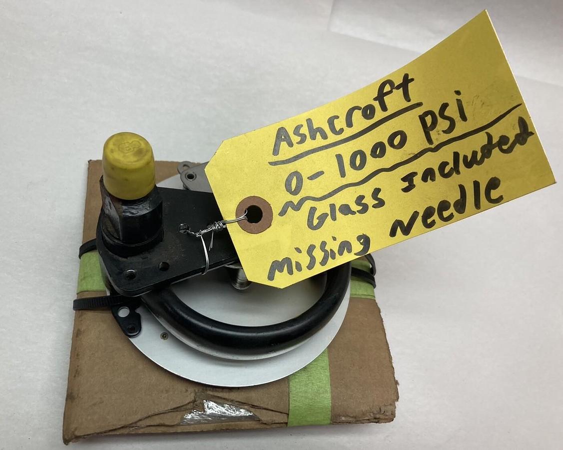 Ashcroft,0-1000psi,Pressure Gauge Assembly Kit - MISSING NEEDLE