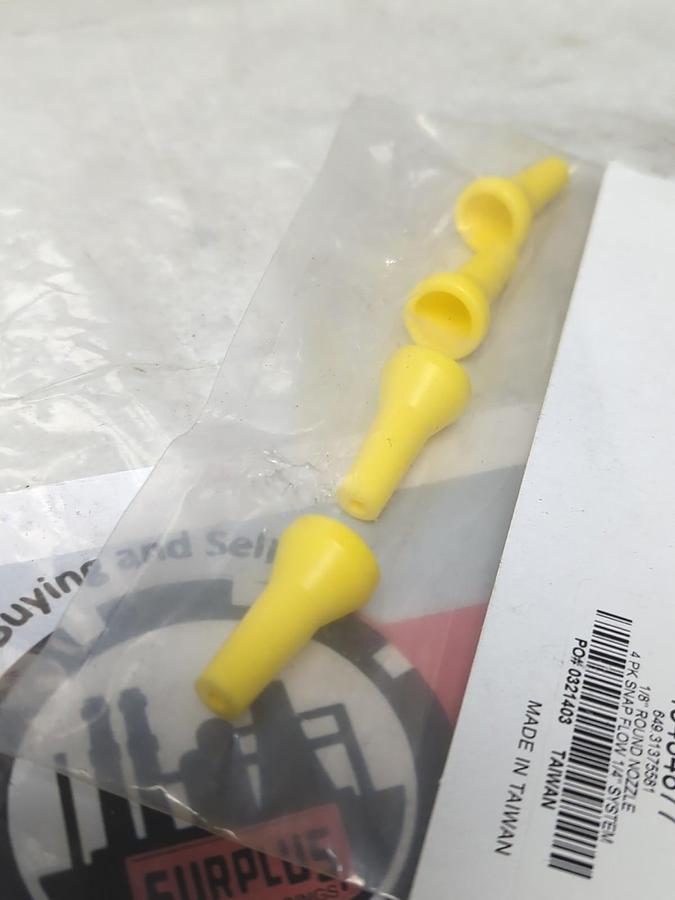 SNAP FLOW,48484877,1/8 INCH ROUND NOZZLE 4 PIECE PACK NOS