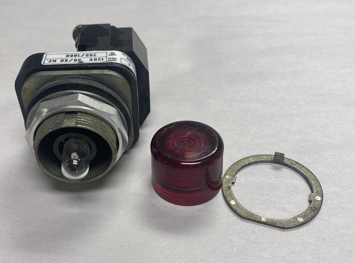 ALLEN-BRADLEY,800T-P16R,SERIES T RED PILOT LIGHT NOS