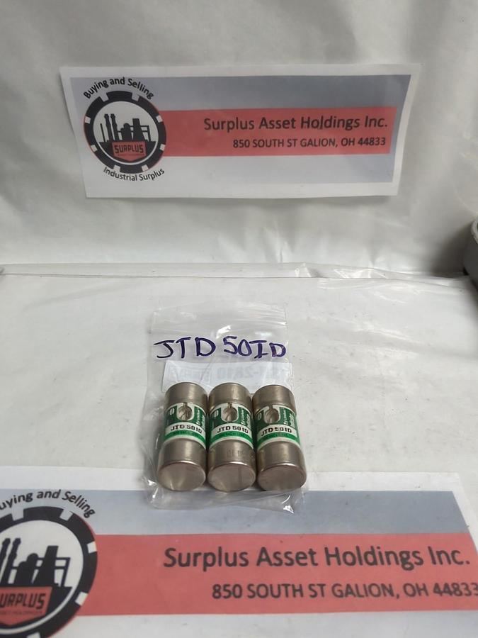 Used LITTELFUSE,JTD 50ID,INDICATOR 50 AMP FUSE LOT OF 3 PRE-OWNED