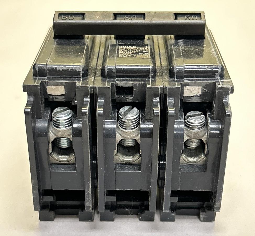 Used GOULD ITE,BQ3-B060H,CIRCUIT BREAKER 60A 240V 3P