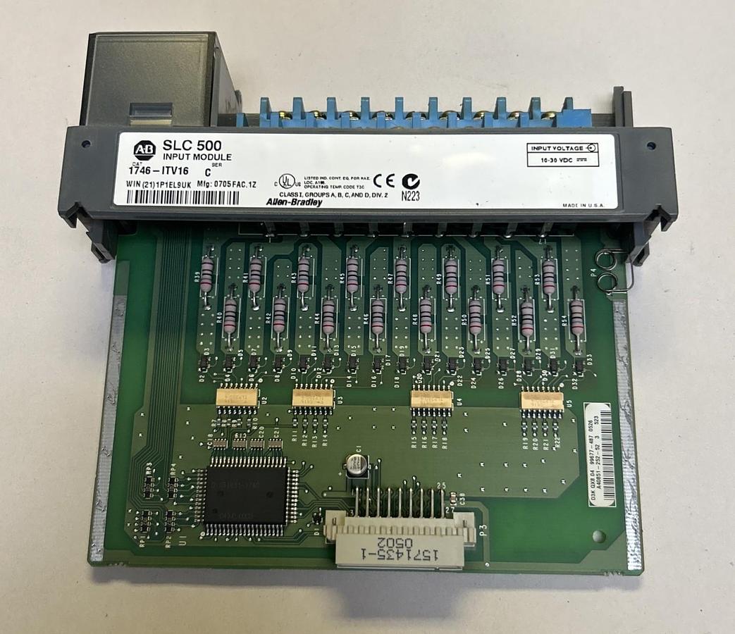 Used ALLEN BRADLEY,1746-ITV16,SLC500 INPUT MODULE NO DOOR