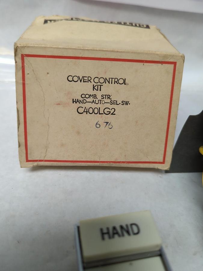 CUTLER-HAMMER,C400LG2,COVER CONTROL KIT COMB.STR.HAND-AUTO-SET SWITCH NOS