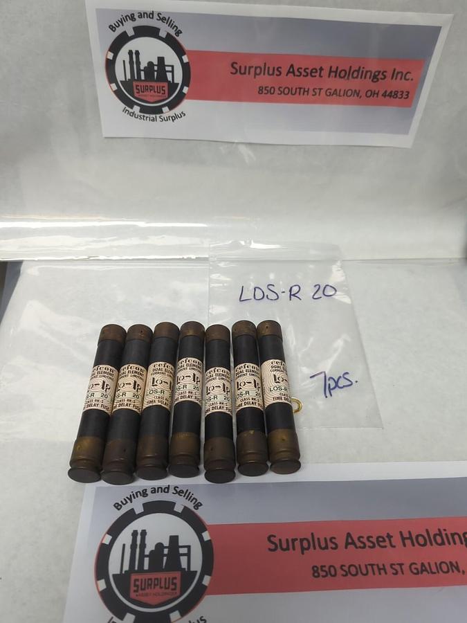 Used CEFCON,LOS-R-20,CLASS RK-5 20 AMP FUSE LOT OF 7 PRE-OWNED