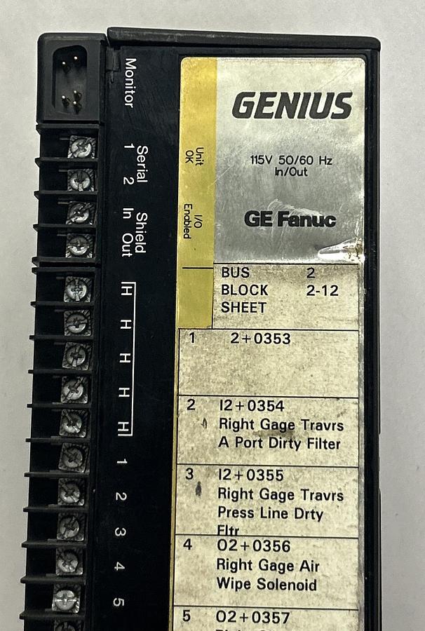 Used GE FANUC,IC660EBD100 IC660EBD100C,GENIUS BLOCK I/O MODULE