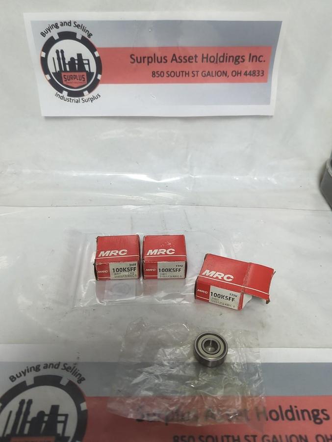 MRC,100KSFF,SHIELDED BALL BEARING LOT OF 3 NOS