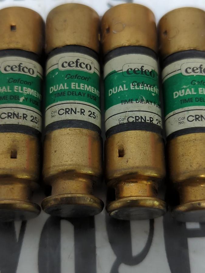 CEFCO,CRN-R-25,DUAL ELEMENT FUSES LOT OF 5 NOS