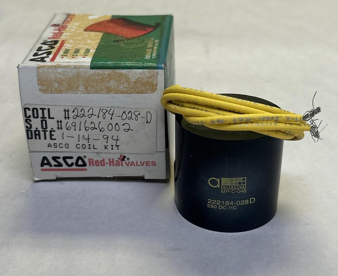 ASCO,22184-028D,COIL 250DC NOS