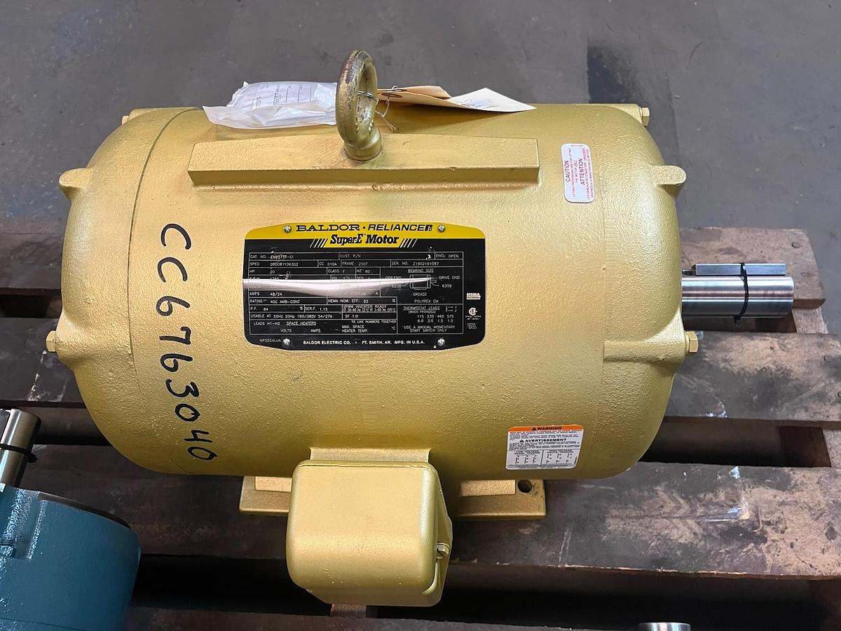 BALDOR,EM2515T-CI,SUPER E MOTOR 20HP 1765RPM 3PH 256T ENCL ODP