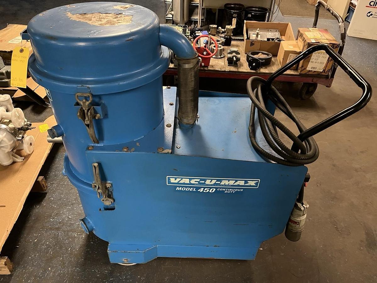 Used VAC-U-Max,MDL110,MODEL 450 CONTINOUS DUTY VACUUM 2HP 230V 3PH