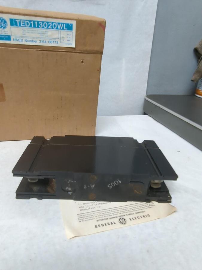 GENERAL ELECTRIC,TED113020WL,CIRCUIT BREAKER 20 AMP 277 VAC NOS