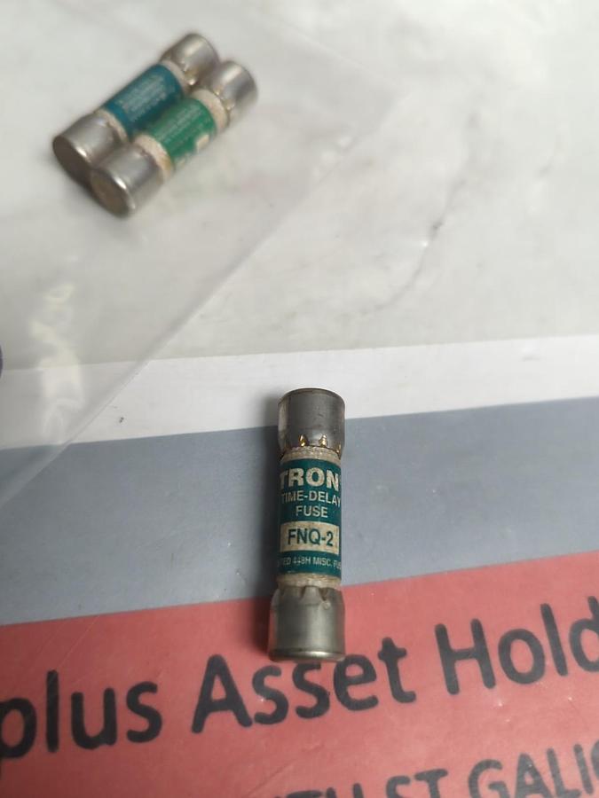 Used COOPER BUSSMANN,FNQ-2,TRON 2 AMP FUSE LOT OF 3 PRE-OWNED
