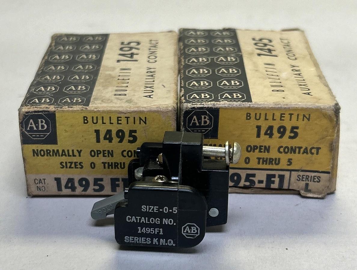 ALLEN-BRADLEY,1495-F1,AUXILIARY CONTACT LOT OF 2 NOS