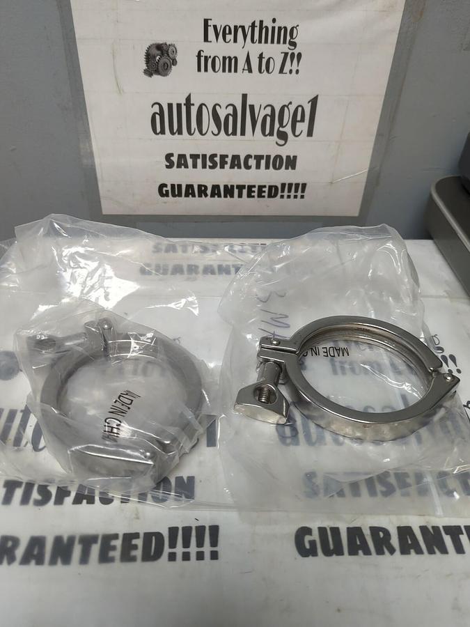 DIXON,13MHHM-DP300,3 INCH TUBE OD SANITARY CLAMP LOT OF 2 NOS