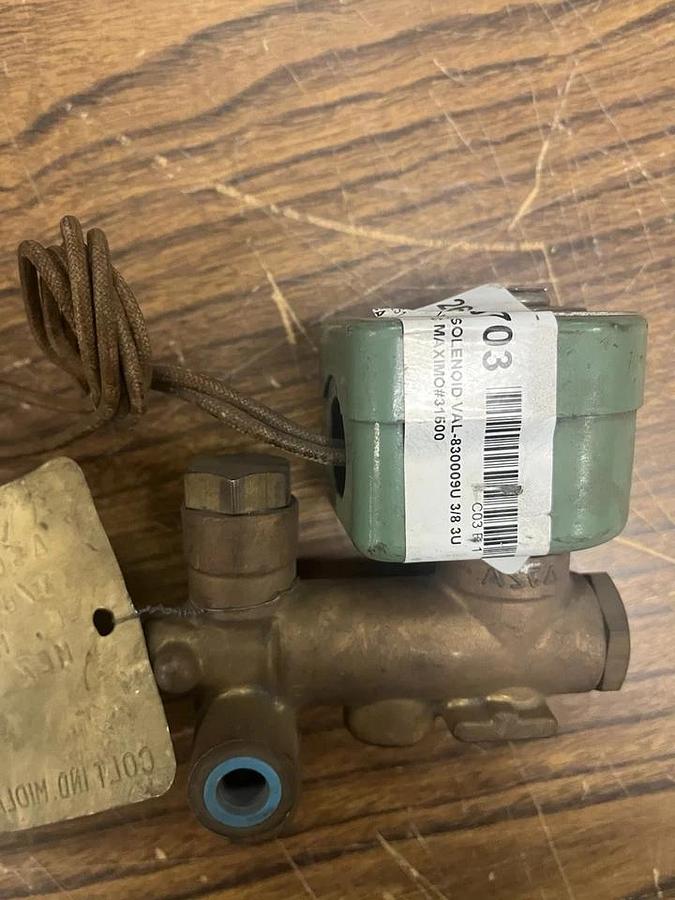 Used ASCO,8300D9U,SOLENOID VALVE 120V 3/8"