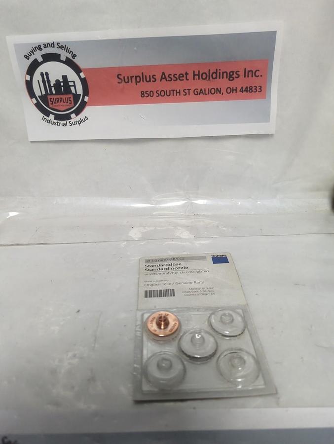 TRUMPF,0124562,CHROME PLATED LASER MACHINE NOZZLE 1.0MM/M8/ECE NOS