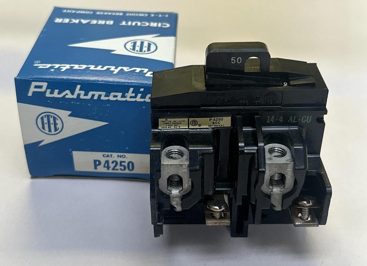 ITE,P4250,CIRCUIT BREAKER 50A 1120/240V 2P NOS