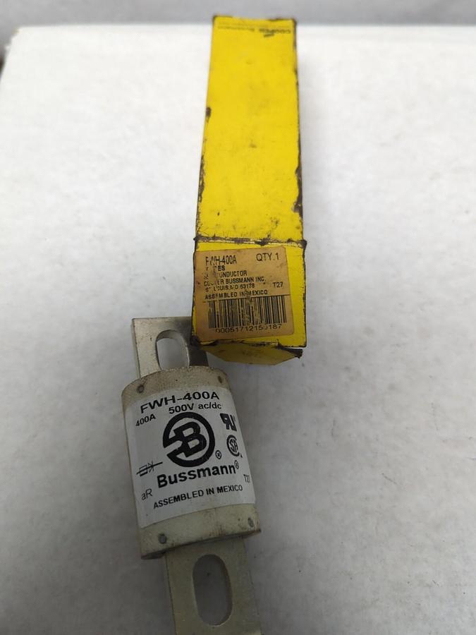 COOPER BUSSMANN,FWH-400A,SEMI-CONDUCTOR 400 AMP FUSE NOS