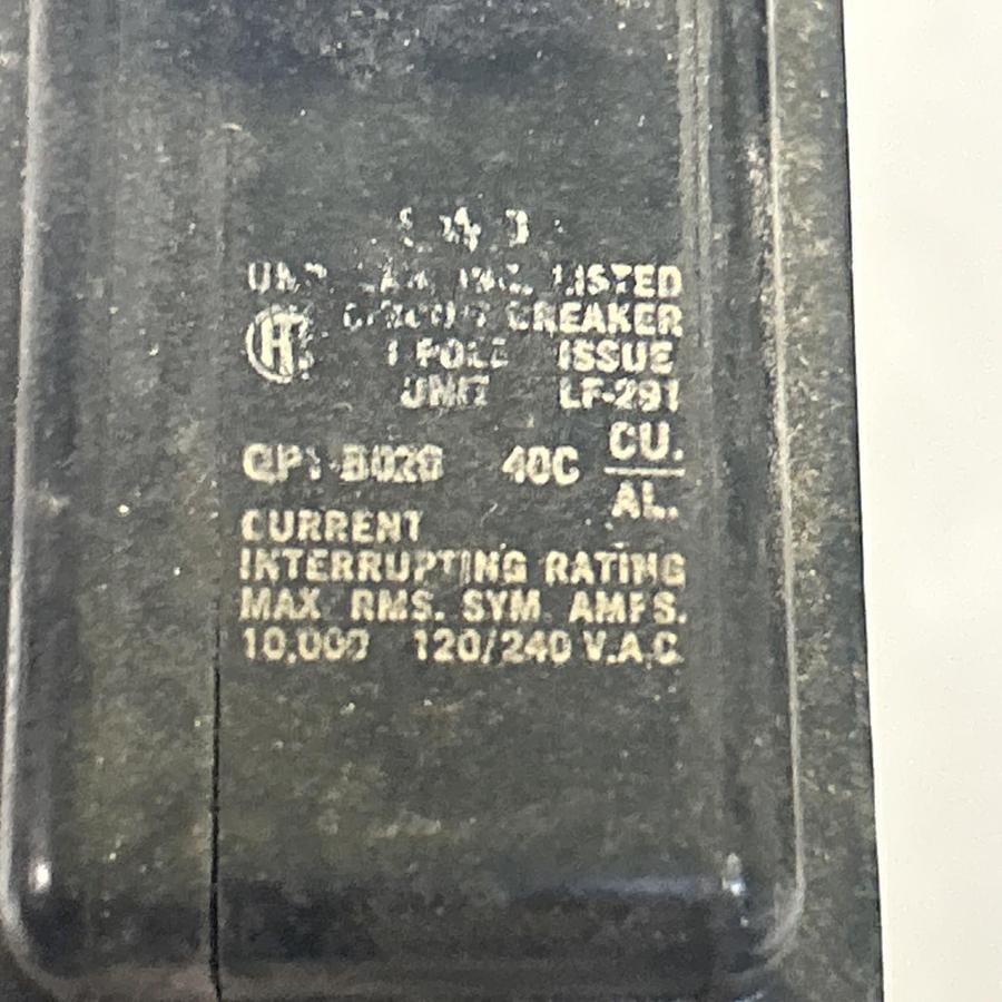 Used ITE,QP1-B020,CIRCUIT BREAKER 20A 120/240V 1P LOT OF 2