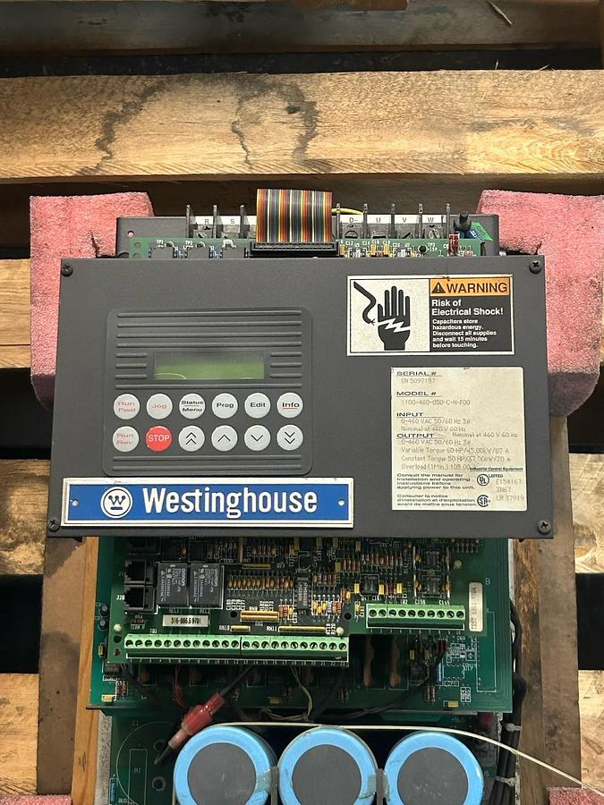 Used WESTINGHOUSE UNICO,1100-460-050-C-N-F00,DRIVE AC FLUX VECTOR 60HP 460VAC
