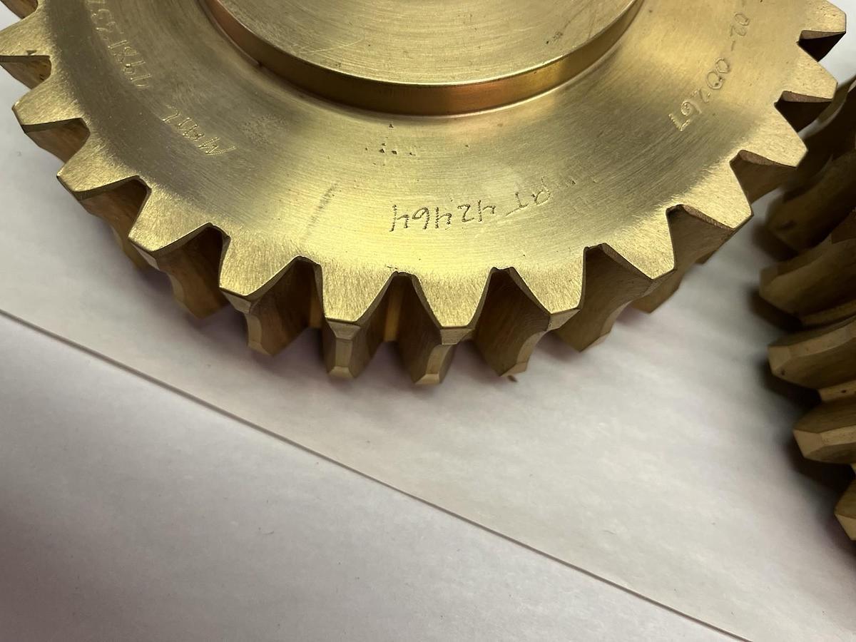 WORM GEAR,42464,BORE 1.25" 50 TEETH GEAR 1.375" W X 6.50" Dia LOT 0F 2