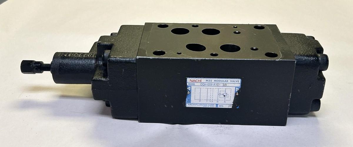 Used NACHI HYDRAULICS,0QH-G04-A1C-10,PILOT OPERATED CHECK MODULAR VALVE