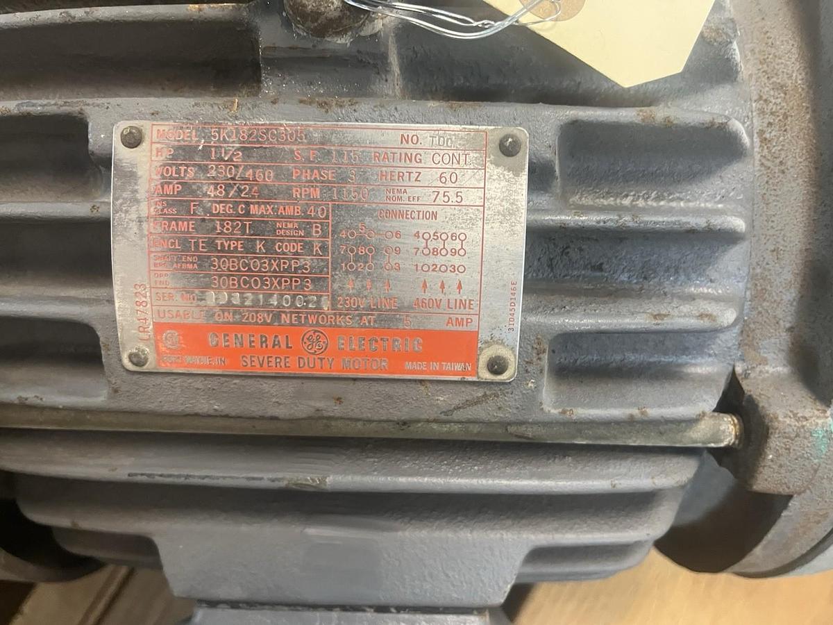 Used OBERDORFER,N-1100,ROTARY GEAR PUMP 1.25" 1-1/2HP 3PH 1150RPM