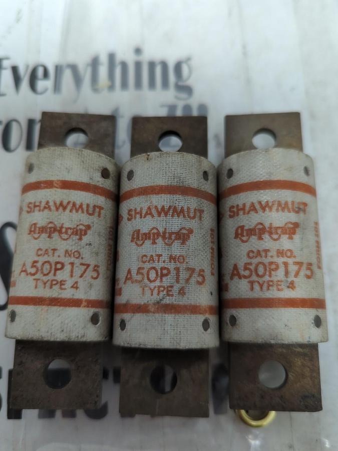 SHAWMUT,A50P175,AMP-TRAP FUSES LOT OF 3 NOS