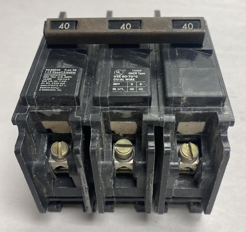 Used ITE SIEMENS,BQ38060,Circuit Breaker 60 AMP 240V Lot Of 3