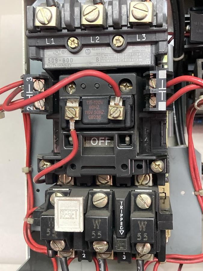 Used Allen-Bradley,2112BSize 1 FVNR 12 Inch Fused MCC Starter Bucket 480V