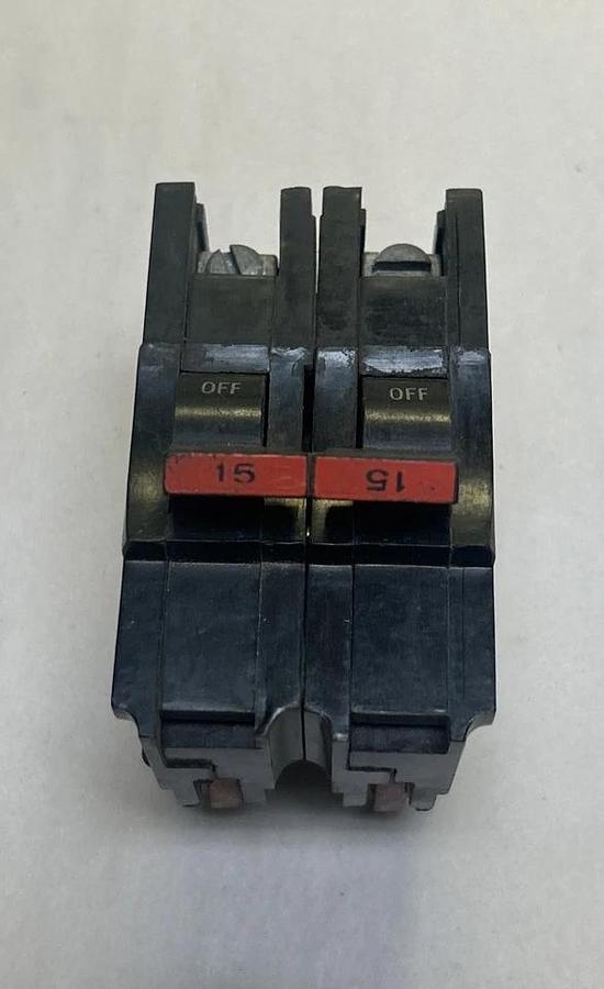 Used FEDERAL PACIFIC,NA215NI,CIRCUIT BREAKER 15A 120/240V 2P