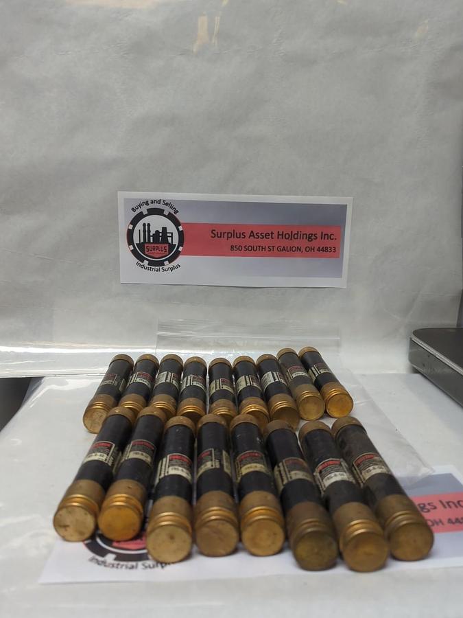 Used COOPER BUSSMANN,FRS-R-50,FUSETRON 50 AMP FUSE LOT OF 17 PRE-OWNED