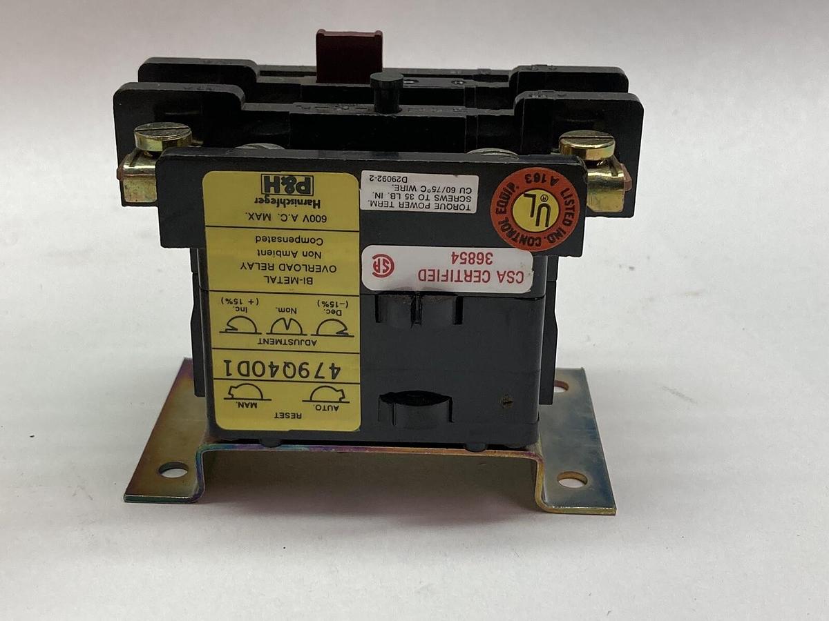 Harnischfeger P&H,479Q40D1,Thermal Overload Relay