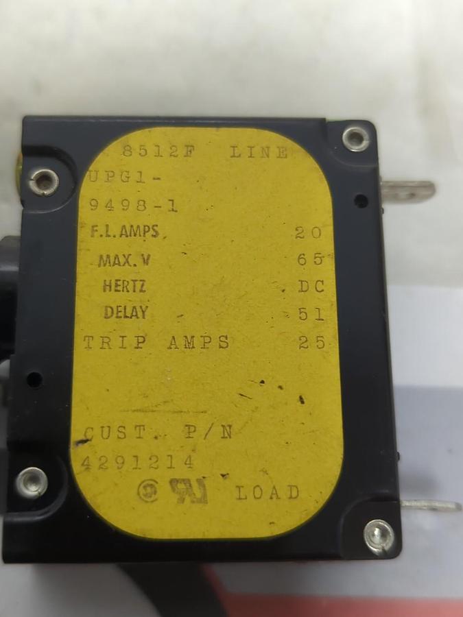 Used AIRPAX,UPG1-9498-1,CIRCUIT BREAKER LOT OF 2 PRE-OWNED