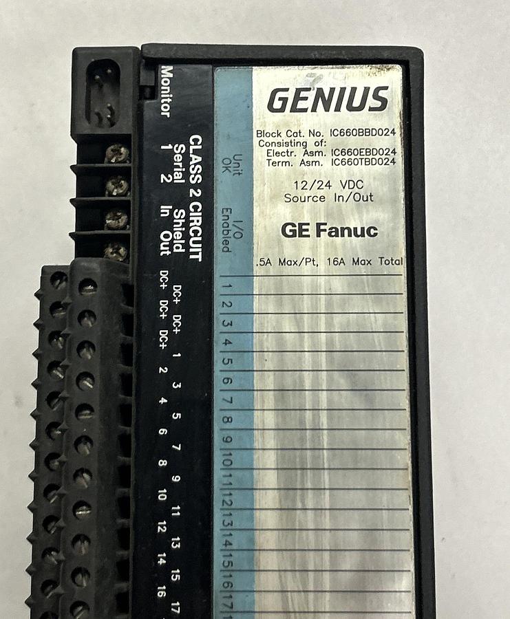 Used GE FANUC,IC660BBD024,GENIUS BLOCK I/O MODULE